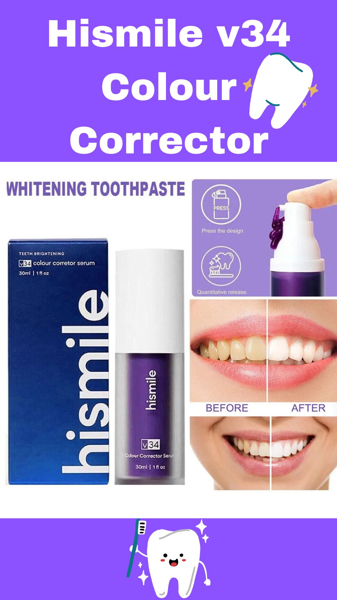 Hi Smile™ Teeth Whitening Kit – جل تبييض الأسنان الاحترافي مع تقنية LED – إزالة البقع وتفتيح الأسنان بسرعة في المنزل – آمن وفعال لجميع أنواع الأسنان