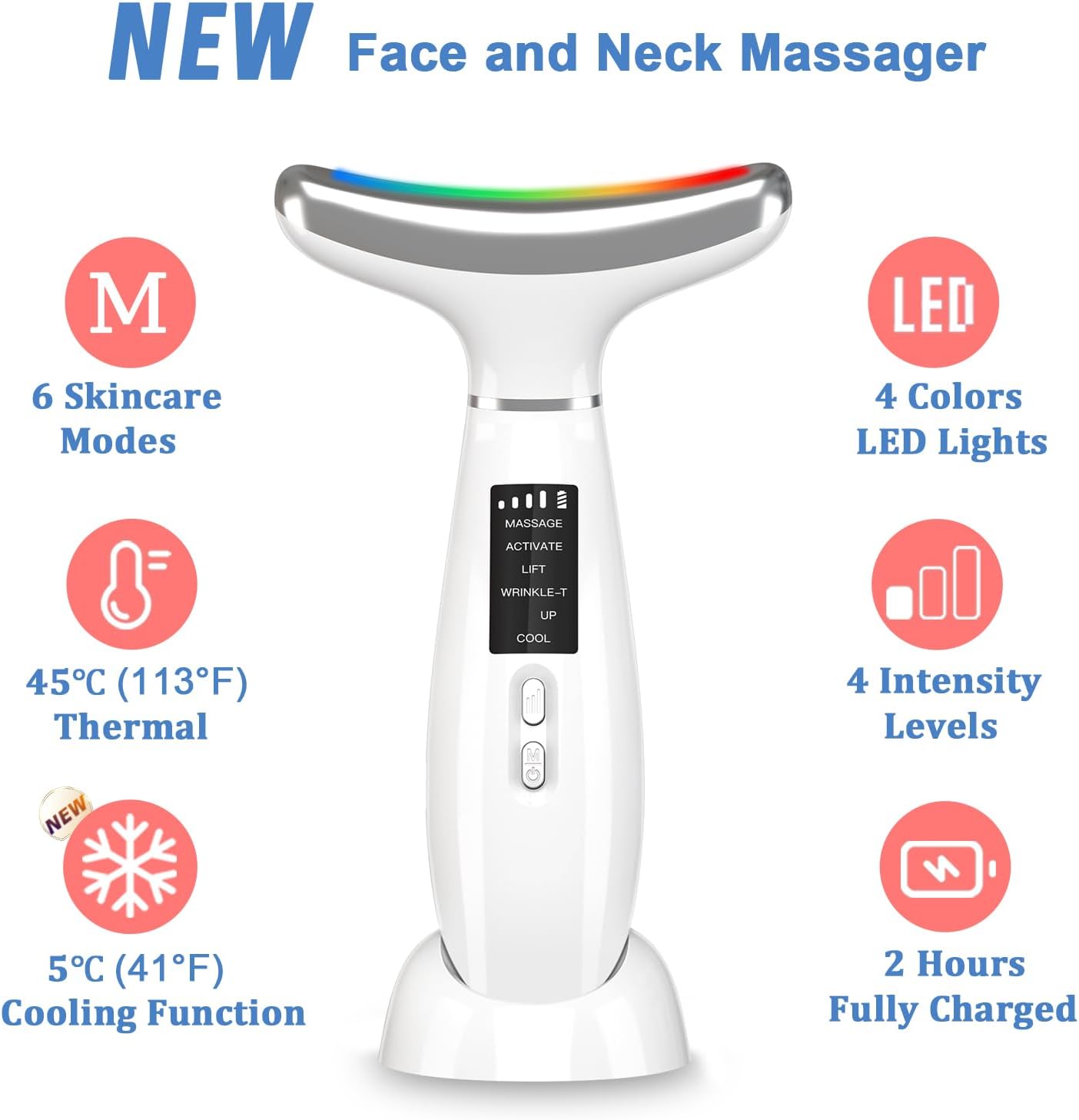 FixWal™ 7-in-1 Face & Neck Massager جهاز تدليك الوجه والرقبة – Lifting, Sculpting & Anti-Aging